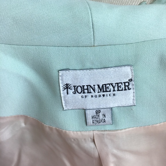 Vintage John Meyer Mint Green Skirt Suit Set 8P - Picture 7 of 8